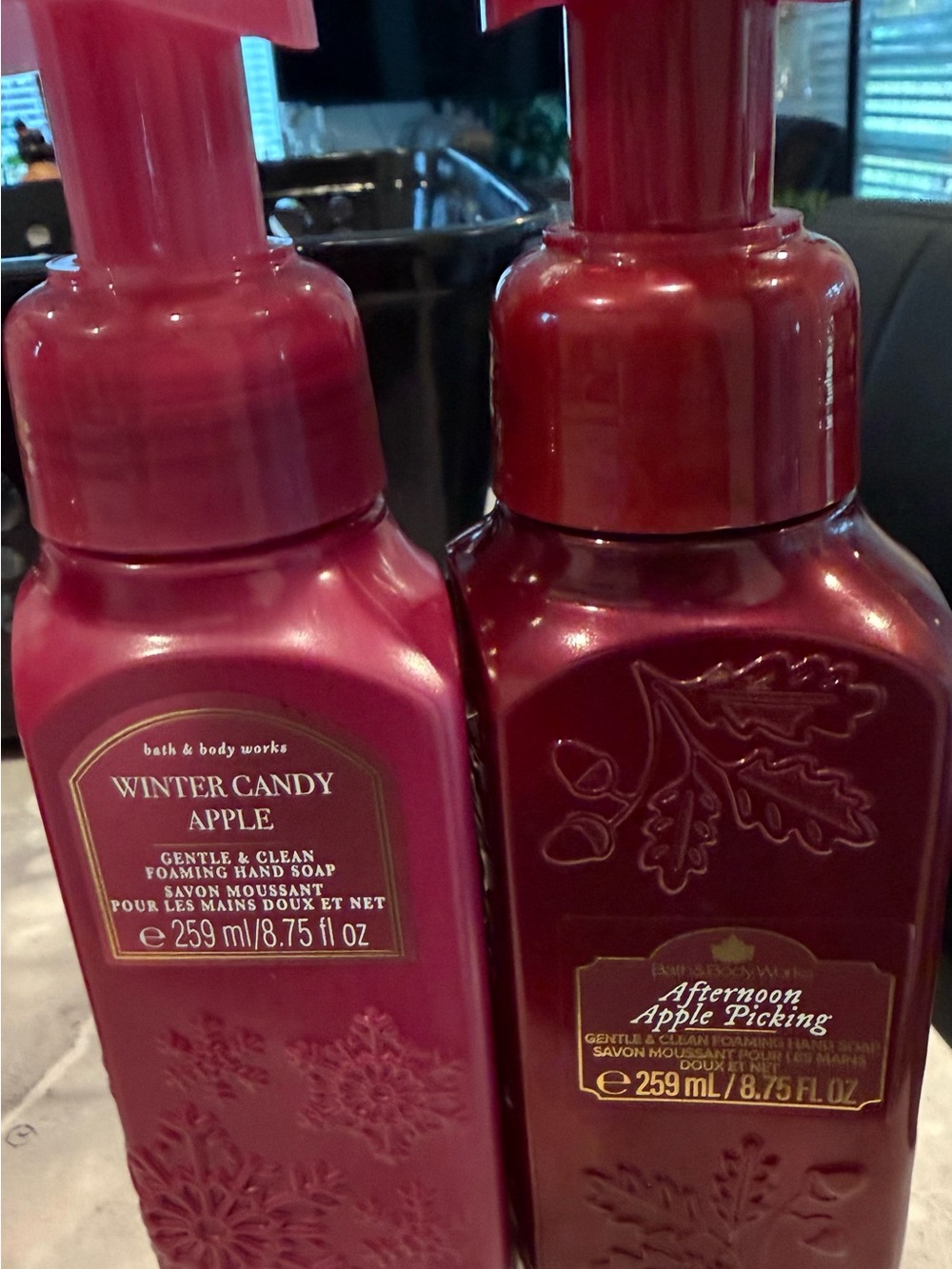 Bath & Body Works Winter Candy Apple & Afternoon Apple Picking Hand Soaps - Red
